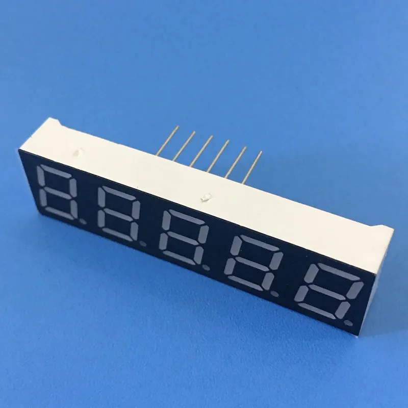 Display LED de 7 segmentos rojo súper brillante de 0,39 pulgadas 5 dígitos Anodo común para convertidor de frecuencia digital 2