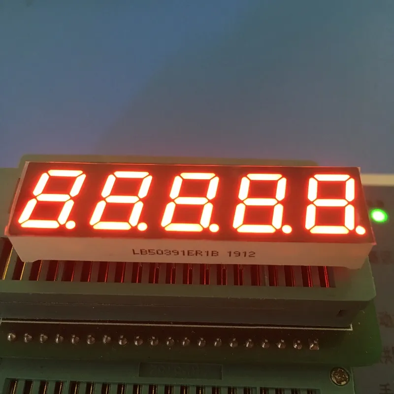Display LED de 7 segmentos rojo súper brillante de 0,39 pulgadas 5 dígitos Anodo común para convertidor de frecuencia digital 3