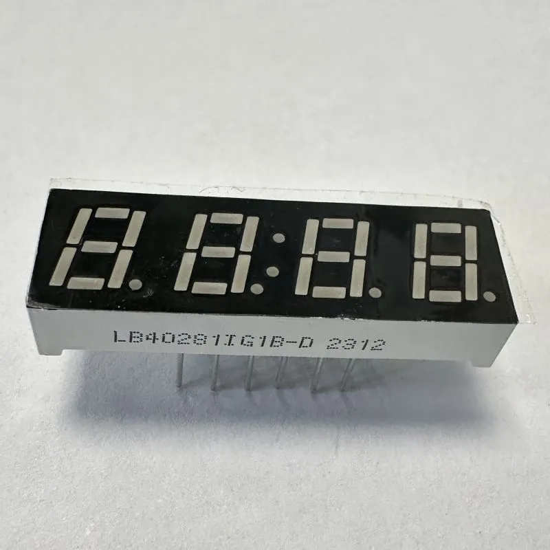 Pantalla LED de 7 segmentos de 4 dígitos Cátodo común verde puro para temperatura y humedad 1