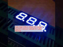 Triple dígito 0,28 pulgadas pantalla LED blanca 7 segmentos catodo común para la máquina de café
