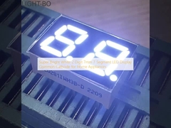 Super Brillante Blanco de 2 dígitos 7mm 7 Segmento de pantalla LED Cátodo común para electrodomésticos