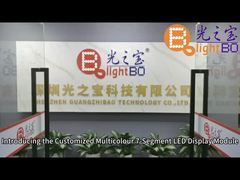 Pantalla LED de 7 segmentos personalizada azul rojo amarillo