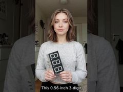 Pantalla LED de 7 segmentos, cátodo común, 0,56 pulgadas (14,2 mm) y 3 dígitos para indicadores de temperatura