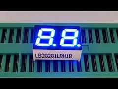 Pantalla LED azul ultrabrillante de 7 segmentos de 2 dígitos para paneles de control
