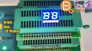 Pantalla LED azul ultrabrillante de 7 segmentos de 2 dígitos para paneles de control
