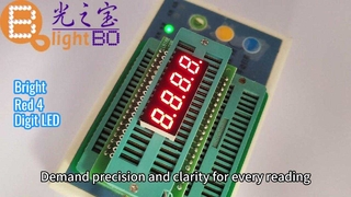 Pantalla LED roja ultrabrillante de 7 segmentos de 4 dígitos para paneles de instrumentos