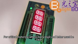Pantalla LED alfanumérica de 4 dígitos y 14 segmentos, rojo ultrabrillante, para aplicaciones de taxímetro/medición