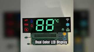 Pantalla LED de dígitos rojos y verdes para temperatura