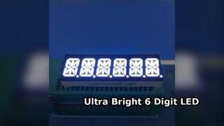 Pantalla LED ultrabrillante de 6 dígitos y 14 segmentos para instrumentos