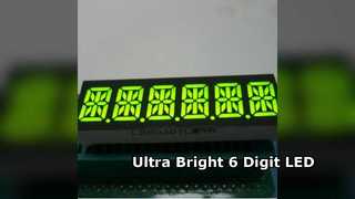 Pantalla LED personalizada de 6 dígitos y 14 segmentos para paneles de instrumentos